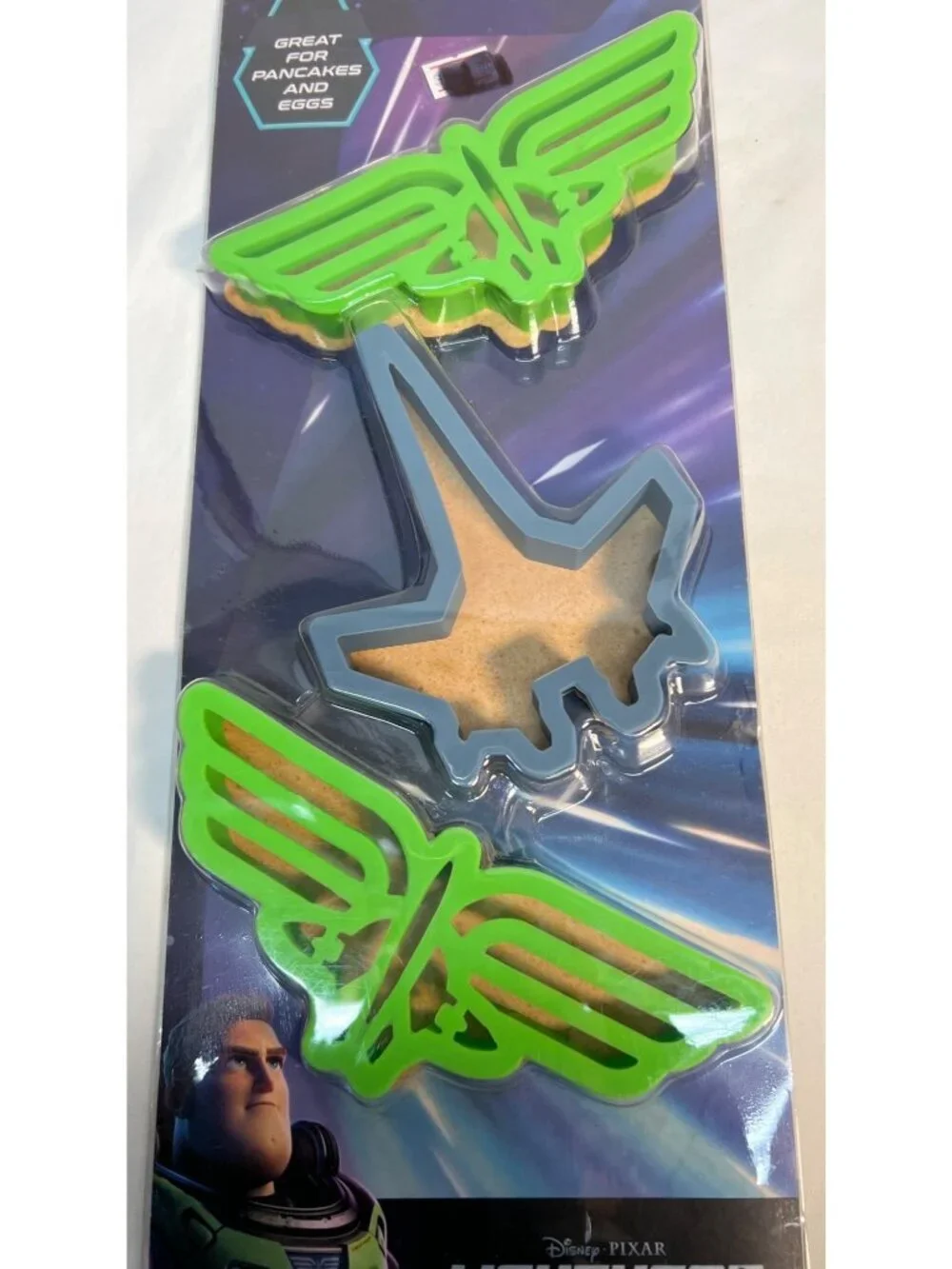 Disney Pixar Lightyear 3-Pack Silicone Breakfast Molds For Pancakes & Eggs Dishw